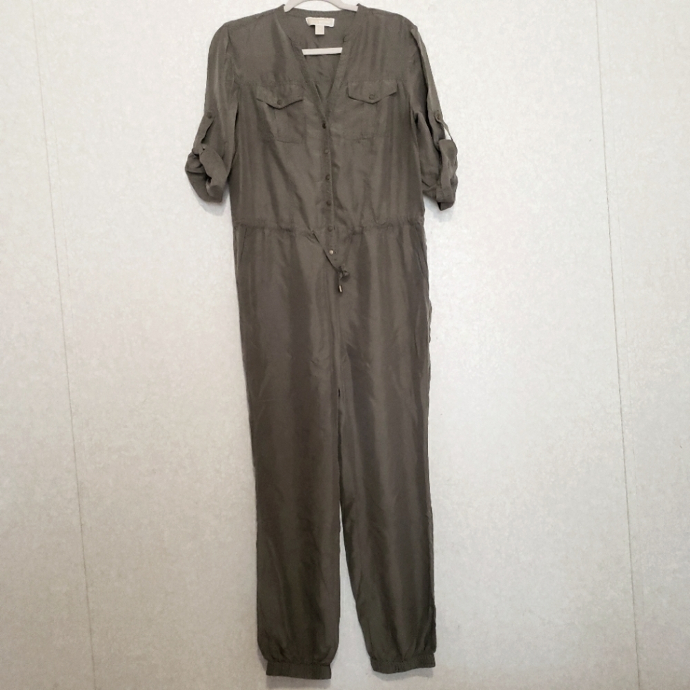 MICHAEL KORS OLIVE GREEN JUMPSUIT SIZE:M